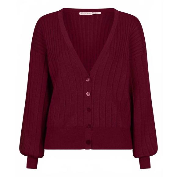 Macey Rib Lurex Burg Crew W